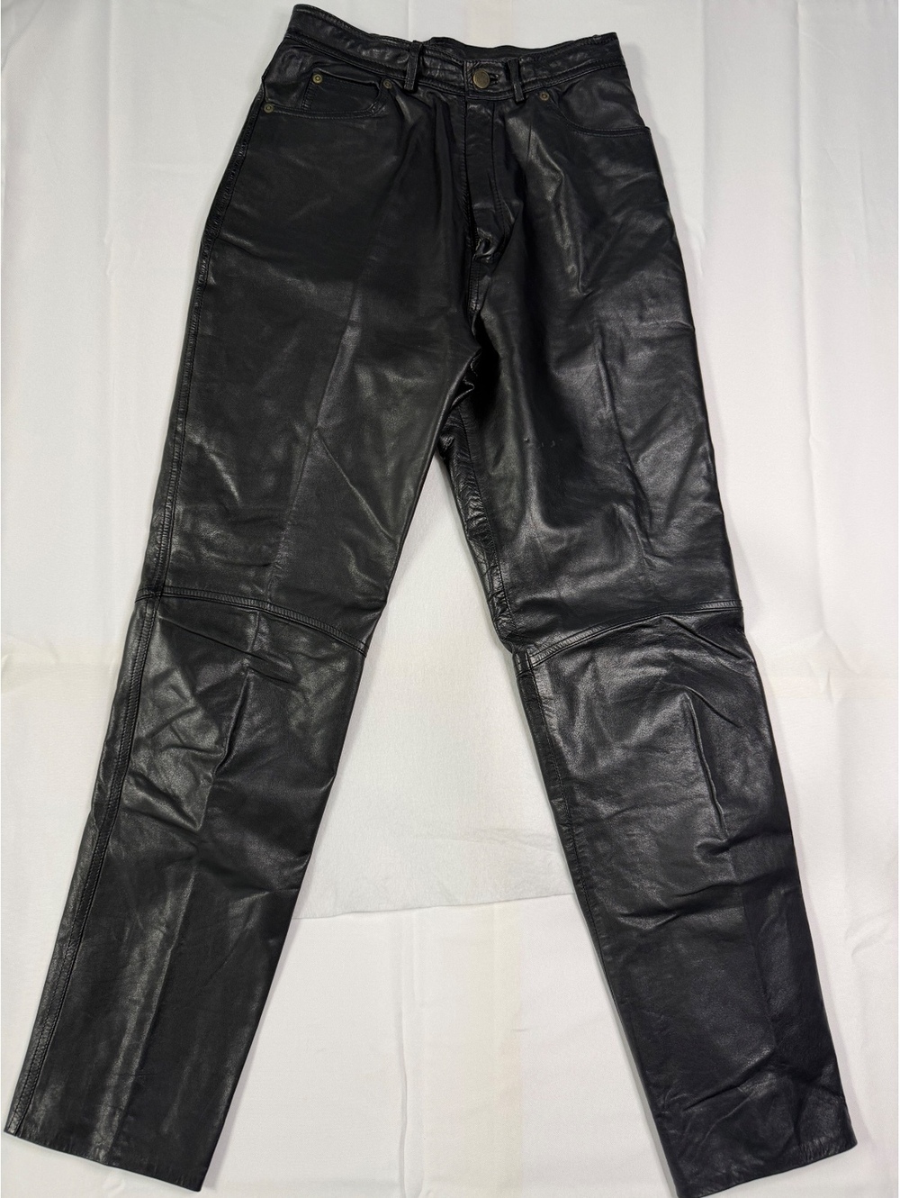 Deerskin Trading Post Woman’s Black Genuine Leather Pants Size 8 Tailored Fit